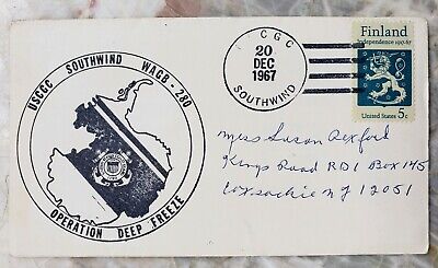 USCGC SOUTHWIND WAGB-280 1967 Naval Cover Operation Deep Freeze Cachet Finland