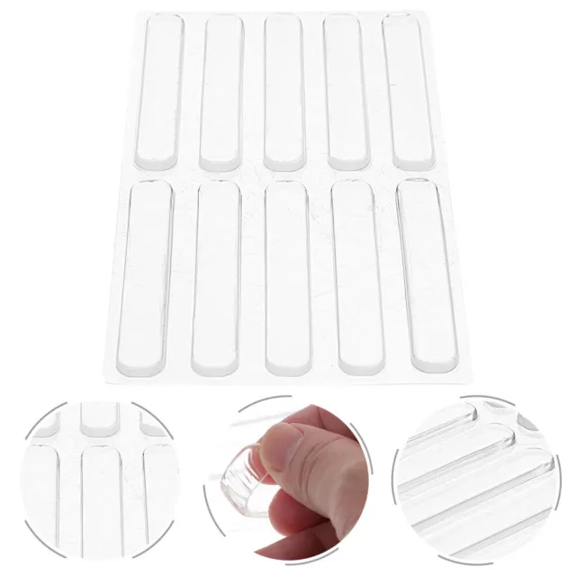 Tiras transparentes para parachoques de puerta de gabinete 2 hojas protector contra colisiones