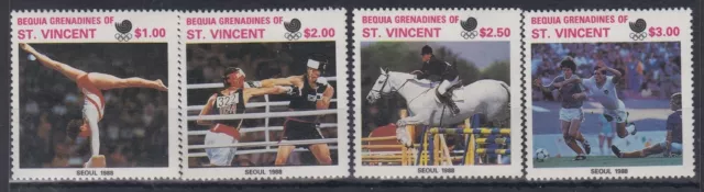 World Grenadines of St Vincent - Seoul 1988 Olympics set of 4 stamps MUH