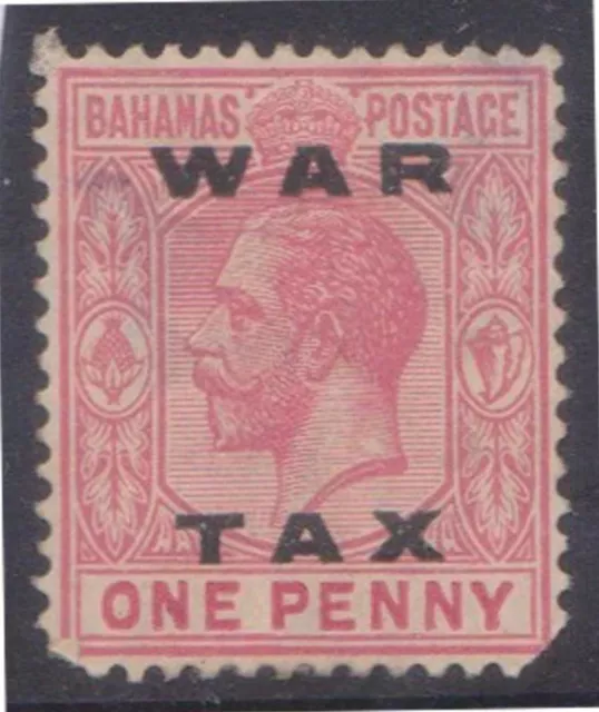 (F8-33) 1920 Bahamas 1d red KGV stamp O/P WAR TAX (AH)
