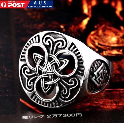 OIDEA Anello Da Uomo Vichingo, In Argento, Con Rune Nordiche, In - Foto 12