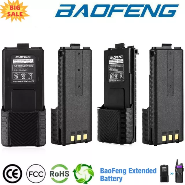 BAOFENG Pofung BL-5 3800mAh 7.4V Extended Li-Ion Battery for UV-5R Radio Lot