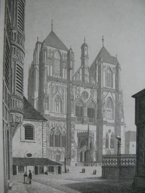 1823 Antique Print Stahlstich engraving Ratisbon Regensburg cathedral Ostbayern