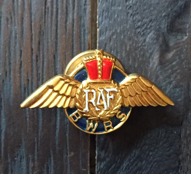 Vintage WWII Raf Reale Air Force Aviation Pilot Wings Pin Bwrs Accessocraft