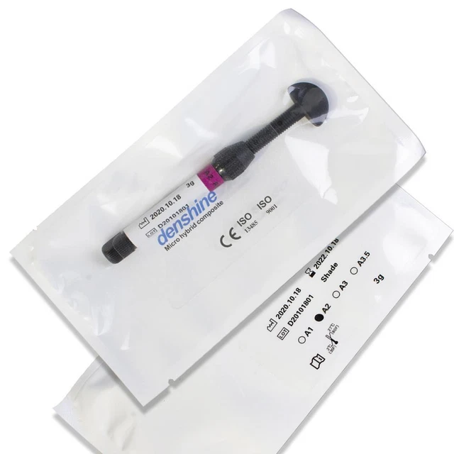 CE A2 Useful Syringe Shade Dental Composite Resin Light Cure Hybrid New Denshine