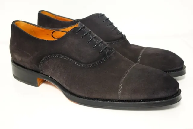 Zapatos SANTONI zapatos de hombre zapatos de negocios - TALLA 9 (43) - NUEVOS - EMBALAJE ORIGINAL