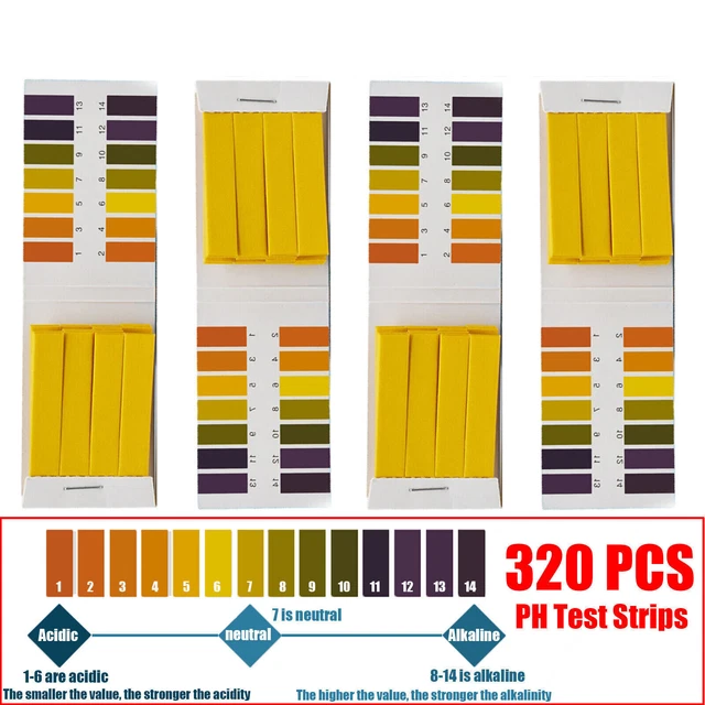 320x 1-14 pH Indicator Test Strips Laboratory Paper Litmus Tester Urine Saliva