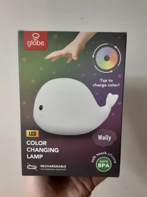 Globe Wally Whale Multi-Color Changing Integrated LED TikTok Night Light