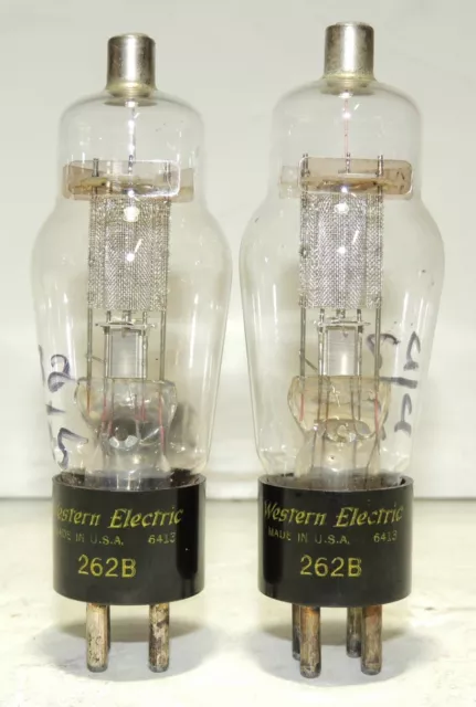 Pair Used Western Electric 262B Vacuum Tubes For Western Electric 1086B Amp Etc