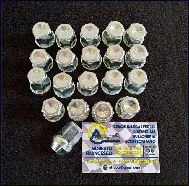 Kit 4 Bulloni In Acciaio Antifurto Cerchi In Lega Ford Ranger Iv - 7