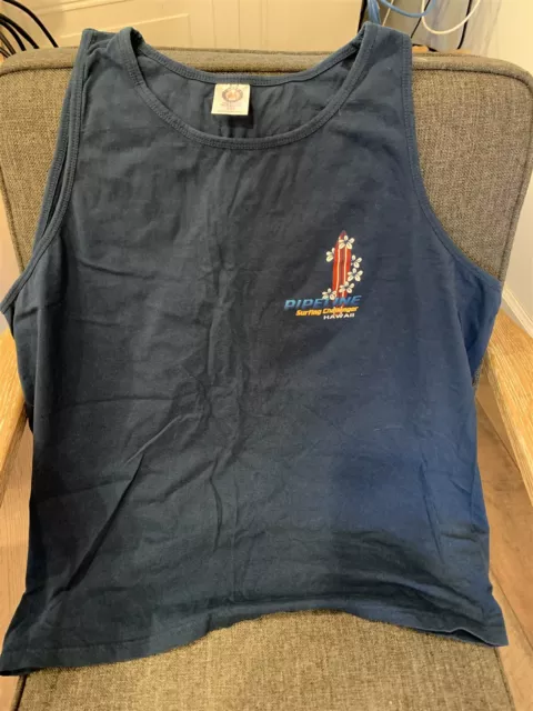 Auténtica camiseta sin mangas azul Pipeline Hawaii Surf Challenge para hombre talla XXL 2XL, ¡NUEVA SIN ETIQUETAS!