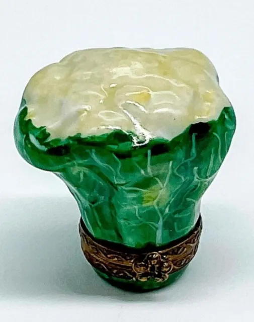 Limoges Trinket Box Peint Main France - Cauliflower