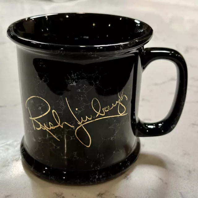 Rush Limbaugh Gold Signature Coffee Cup Rare Antique Collectors Mug EIB Network