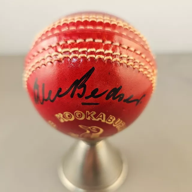 Sir Alec Bedser Signed Cricket Ball English Test Cricketer  Played Don Bradman