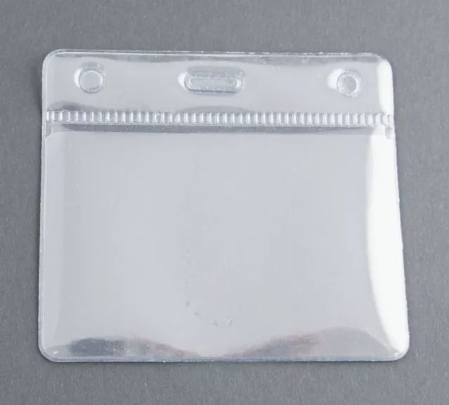 ID Card Holder for Lanyards Clear Wallet Plastic Pocket Badge for size 86 x 54mm