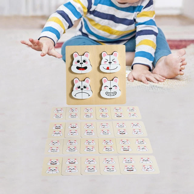 Cartoon Rabbit Jigsaw Puzzles Montessori Toys for Toddlers Kids Easter Gift