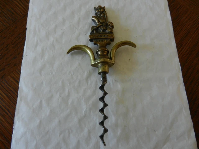 Ancien Tire-bouchon Vers 1900 – Fer Et Bronze, Modèle Ménagère, Bon état