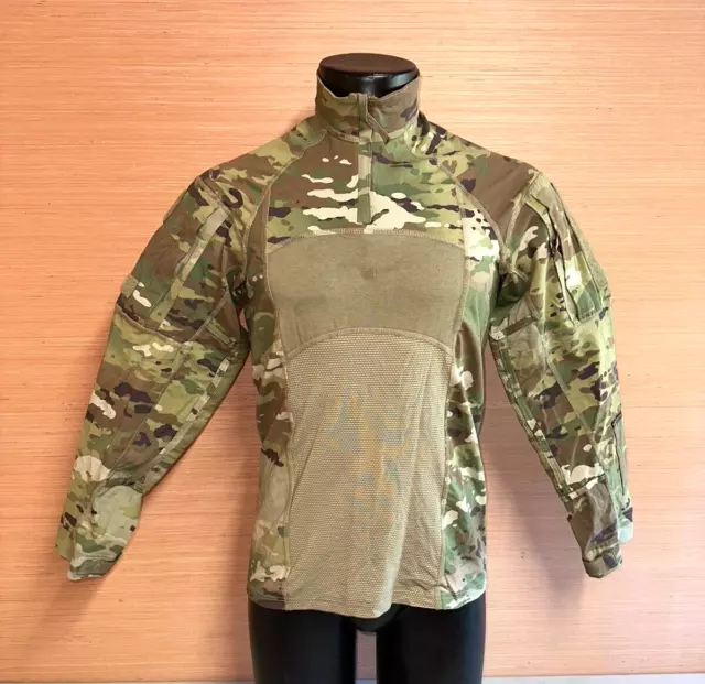 USGI Multicam OCP Camo 1/4 Zip Flame Resistant Army Combat Shirt ACS Size Medium