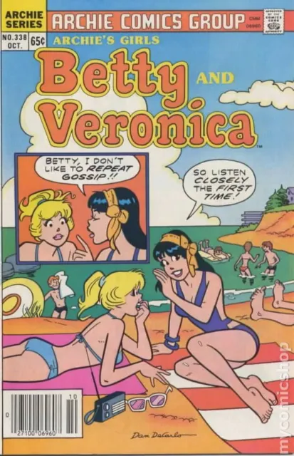 Archie's Girls Betty and Veronica #338 VG 4.0 1985 Stock Image Low Grade
