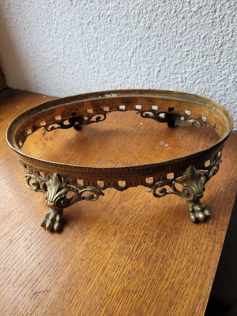 Beau Plat de service Centre de table Métal argenté PM Italy