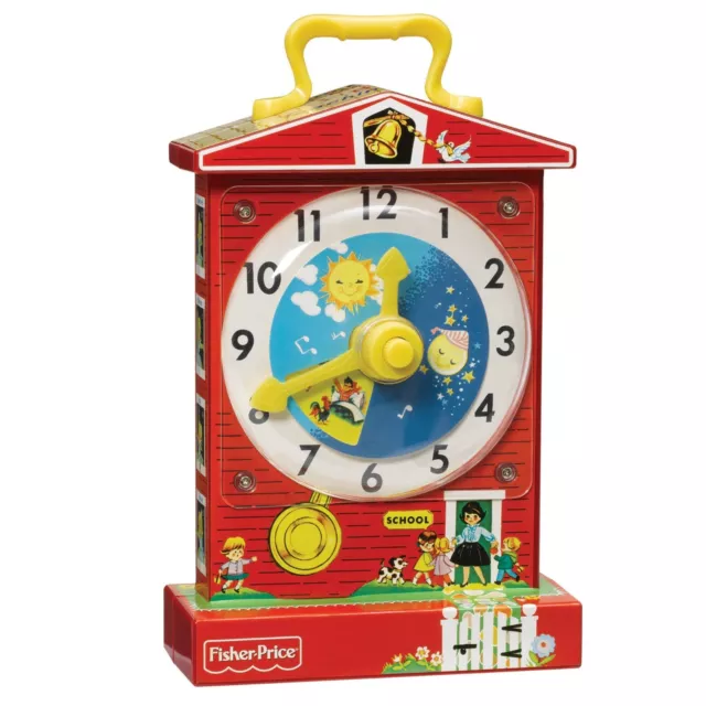 NEW Fisher-Price Music Box Teaching Clock (Retro Classic Toy Series 1968 Design)