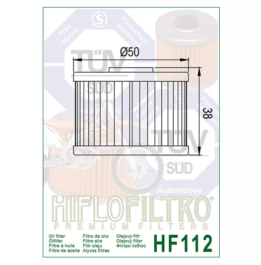 HiFlo Filtro HF112 Moto Huile Filtre Remplacement Honda Kawasaki Suzuki 2