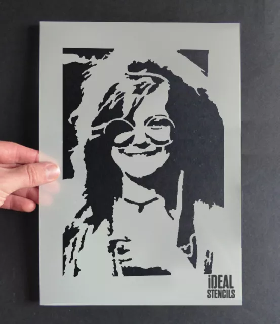 Janis Joplin Stencil Home Decor Portrait Art Wall Painting Craft Reusable Mylar