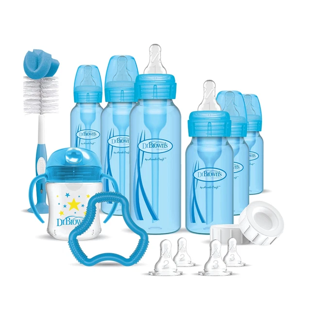 Dr. Brown’s Natural Flow Anti-Colic Options+ Special Edition Blue Baby Bottle...