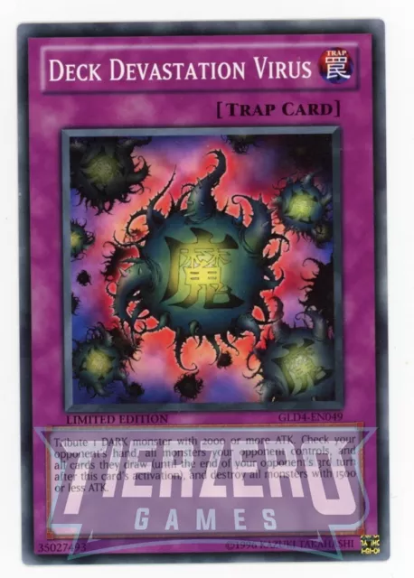 Yugioh Deck Devastation Virus GLD4-EN049 Common Limited Edition NM/LP