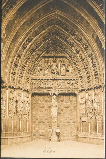 León. LEON. Catedral de León. Fachada principal. Puerta de Ntra. Sra. la Blanca