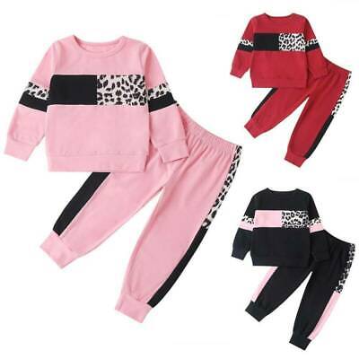 Winter Kids Baby Girls Tracksuit Set Long Sleeve Top Pants Casual Outfit Clothes