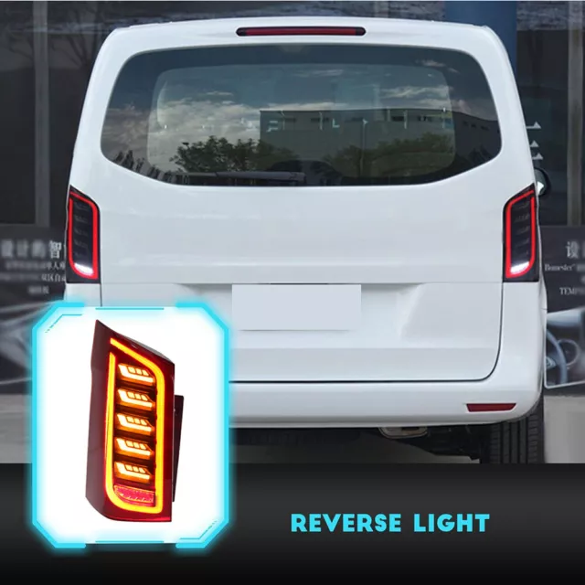 2x Luces traseras dinámicas LED Luces de freno para Mercedes Benz Vito W447 2015-2022