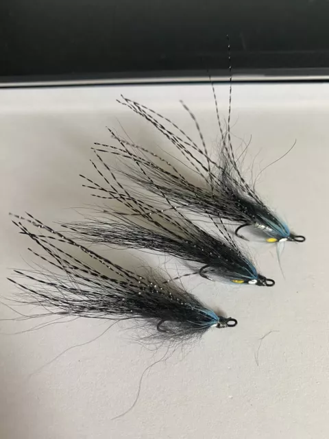 3 x Salmon Fly "Gledswood Shrimp" #10 double.