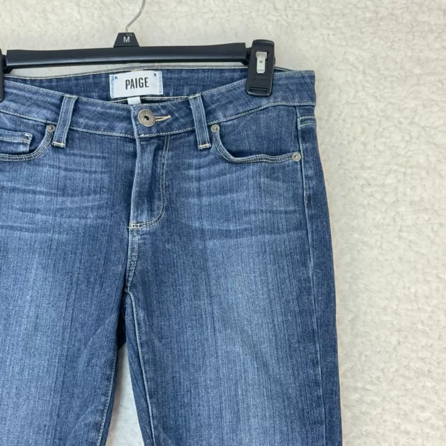 Paige Blue Denim Verdugo Crop Skinny Leg Jeans Womens Medium Wash Size 27P 2