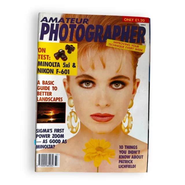 Amateur Photographer Magazine Vintage Camera Retro August 1992 Photography