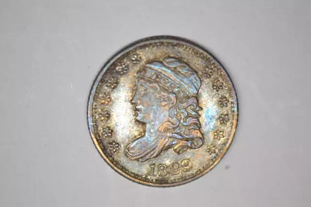 1829 Capped Bust Half Dime- Choice AU/BU with nice toning.  Pretty!