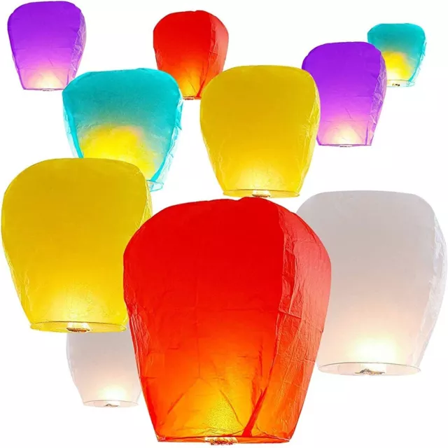 5/10pack Chinese Lanterns Tissue Paper Lanterns to Release in Memorial Events