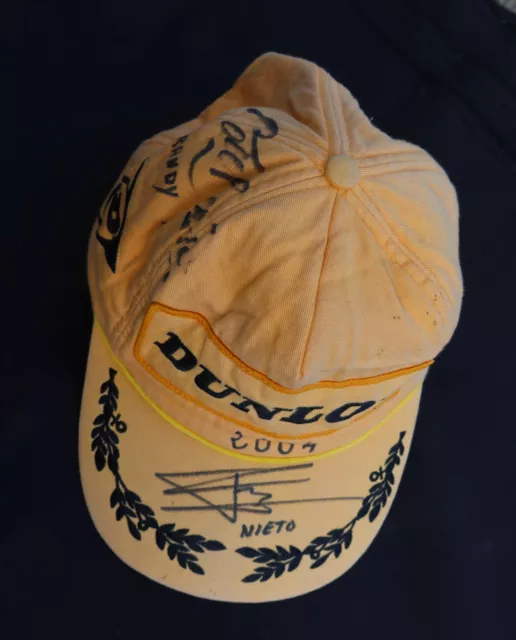 Casquette signée DUNLOP Nakano Max Biaggi Nieto De Puniet Moto GP SIGNED HAT CAP