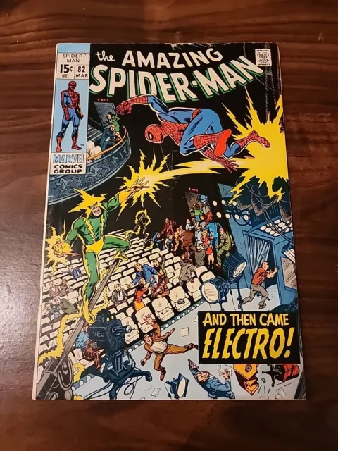 Amazing Spider-Man #82 (1970) Very Good  Origin of Electro VG