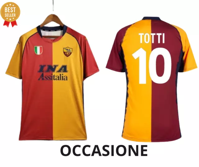 maglia ROMA vintage francesco TOTTI #10 kappa retro 2001/2002 jersey calcio