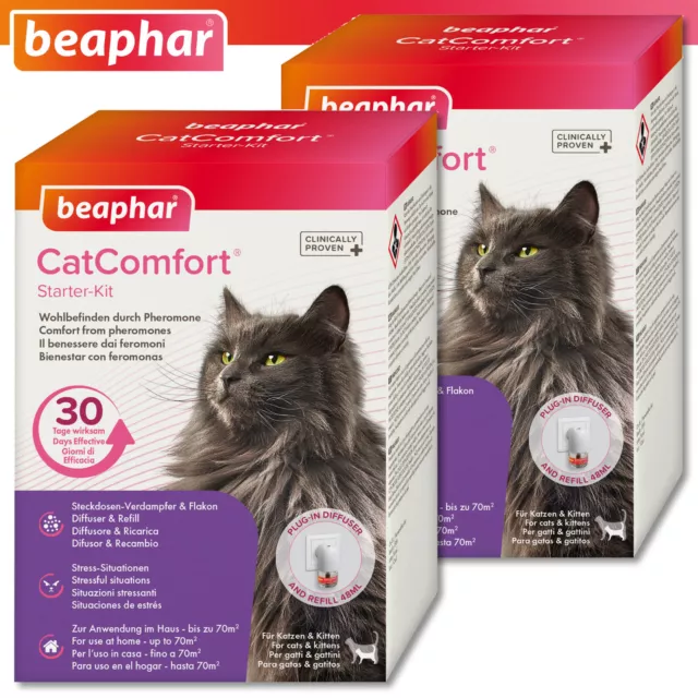 Beaphar 2 x 48 ML Catcomfort Kit Démarrage pour Chats