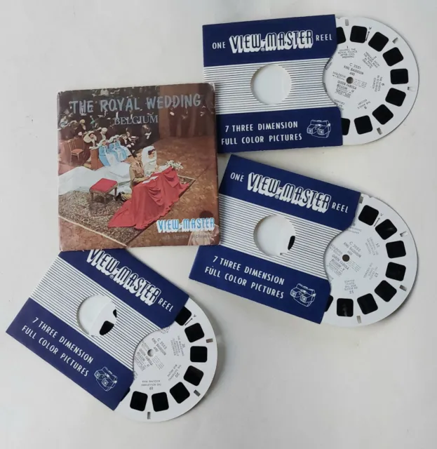 VIEW MASTER The Royal wedding Belgium 3 Disques dans Pochette 1961