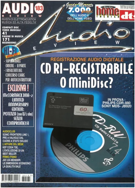 AudioReview n. 183 luglio/agosto 1998 con inserto Digital Video - Rivista Hi-Fi