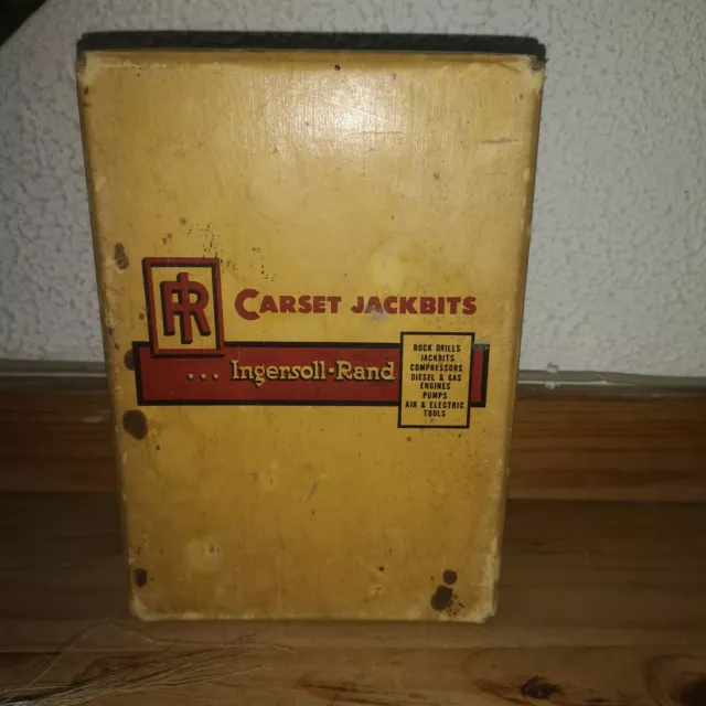 Grande Boîte Carton Vintage  Ingersoll Rand, Carset Jackbits