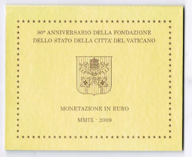 Vaticano Oficial Curso Conjunto 2009 Con Allen Monedas 1 Céntimos Hasta