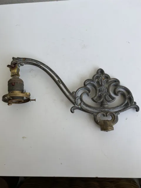 antique cast iron art deco bridge arm floor lamp parts restore