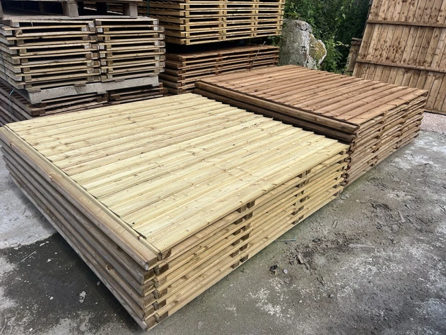 New ~ Pressure Treated Feather Edge Straight Top Garden Fence Panels ~ 6Ft X 5Ft