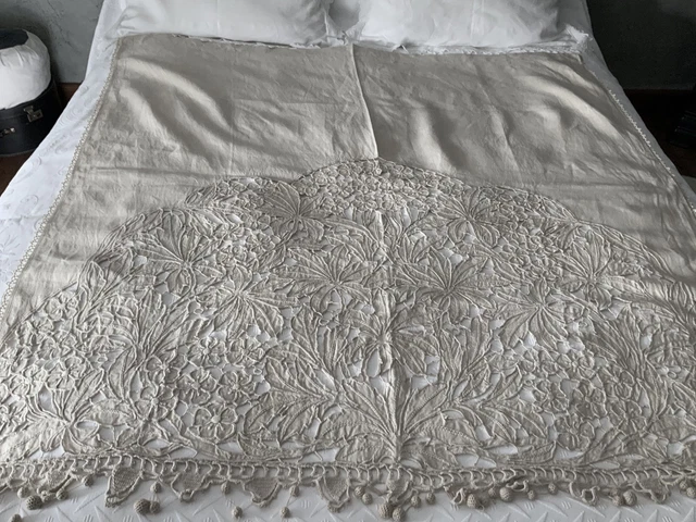 Panneau De Rideau Bella Notte Olivia Lace - Broderie Sable - 108 Pouces - Neuf