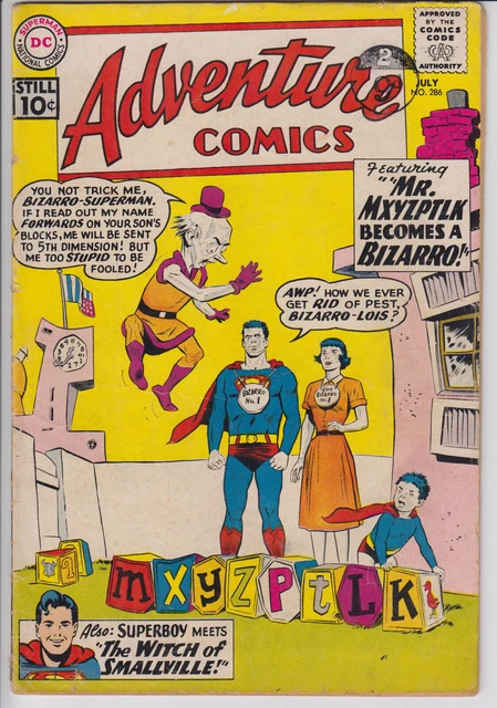 Adventure Comics 286 - 1st app of Bizarro Mr Mxyzptlk - 1961 - Lower Grade issue
