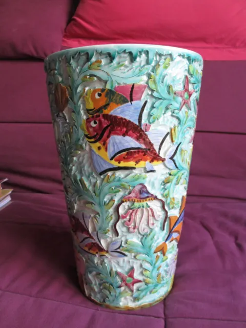 vase ceramique cerart monaco ref.3.812-PS diametre 14/20cm hauteur 31cm parfait 